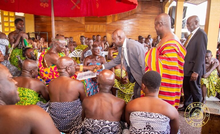 Garden City University Presents Presidential Charter to Asantehene