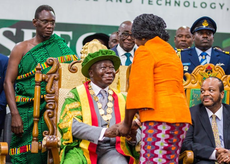 Asantehene Happy to See Vice President Opoku Agyemang in Good Health