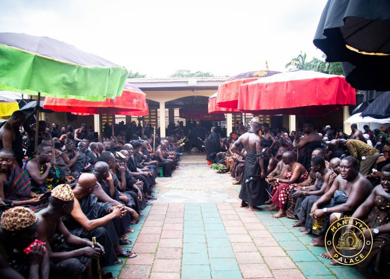 Otumfuo Appreciates Efforts of Nananom Towards Burial Rites of Late Asantehemaa