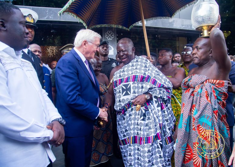 Asantehene Gives German President Steinmeier a Taste of True Royalty