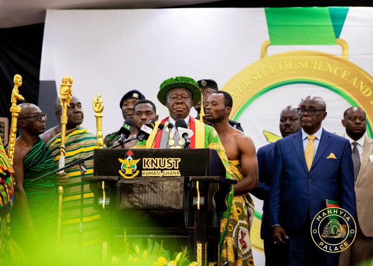 Asantehene Calls For Timely Completion of KNUST Teaching Hospital 1st Phase