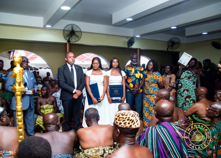 Twin Sisters Grateful as Otumfuo Funds their Legal Education